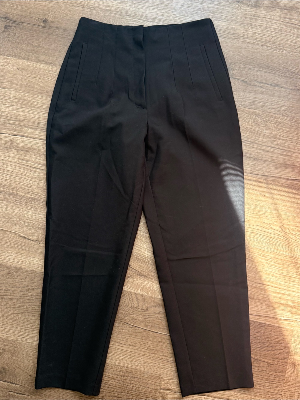 Zara Black High-Waist Tailored Pants